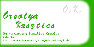 orsolya kasztics business card